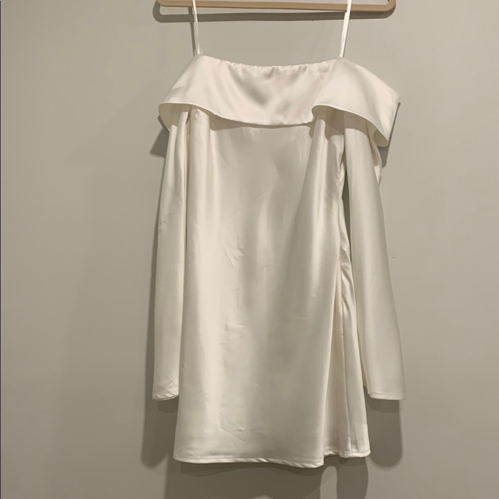 Lulu's White Off-Shoulder Mini Dress